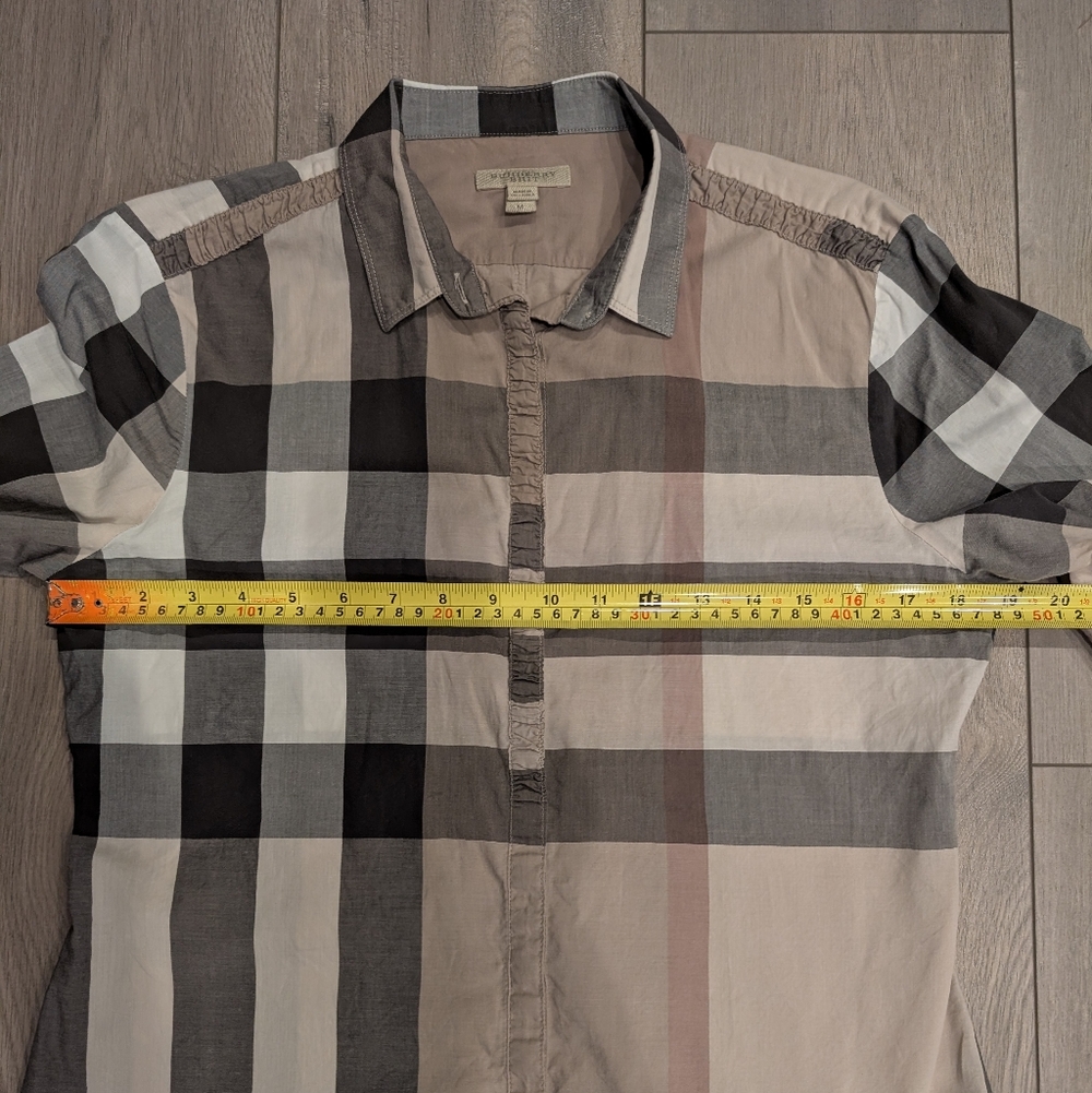 Burberry Brit Stone Gray Nova Check Women's Shirt - Picture 15 of 16